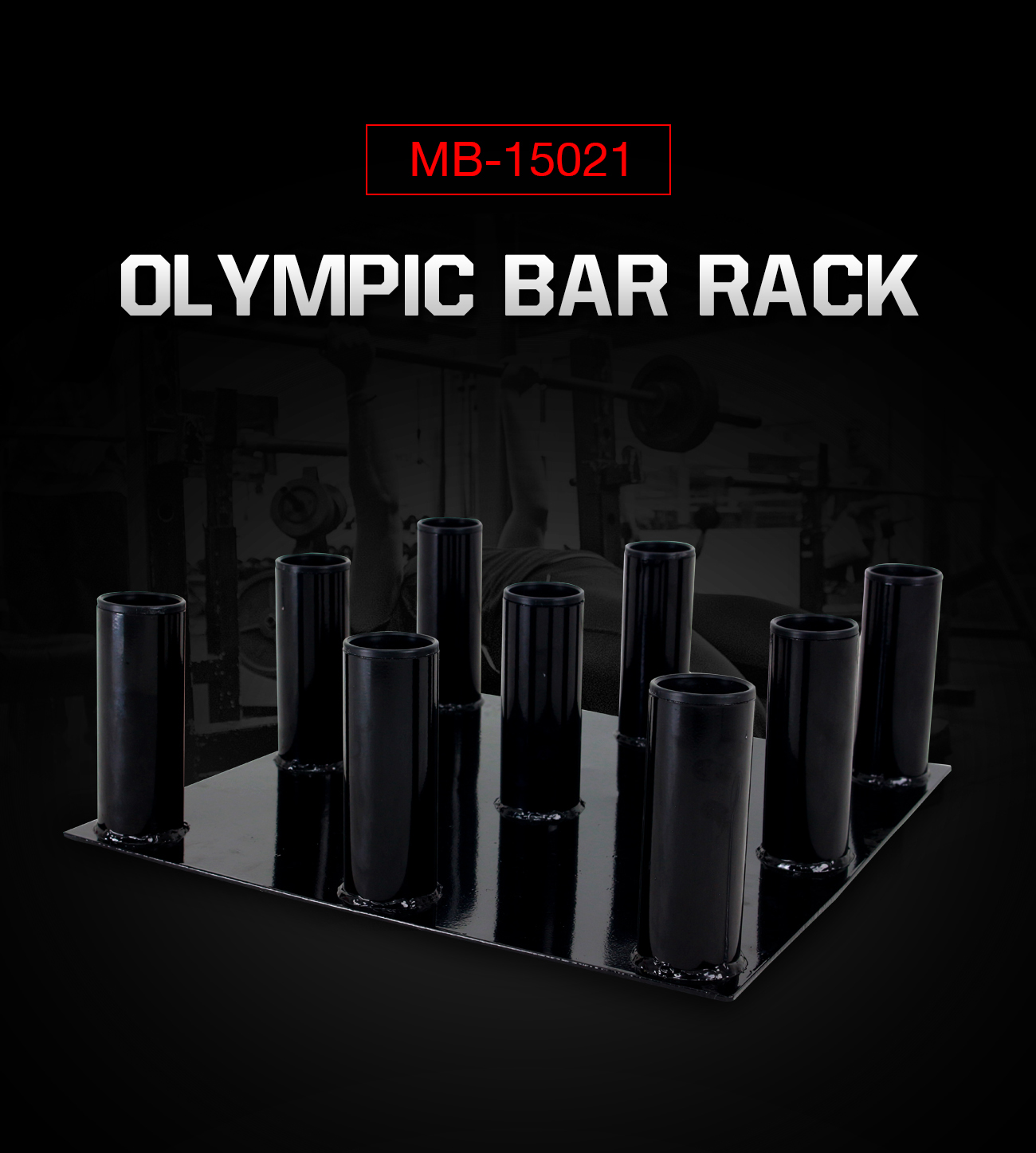 อุปกรณ์สำหรับเก็บบาร์เบล Olympic bar rack รุ่น MB-15021
