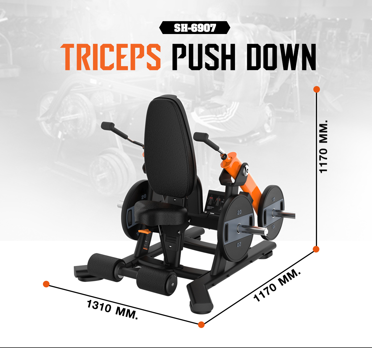 Triceps push down เครื่องบริหารกล้ามเนื้อต้นแขนด้านหลังSH-6907