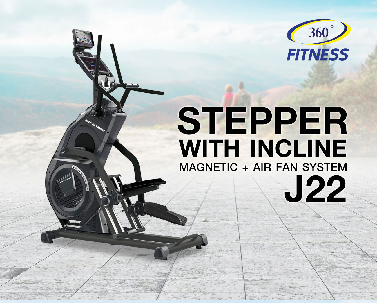 Stepper with incline Magnetic+air fan System model no.J22-AC 12kg